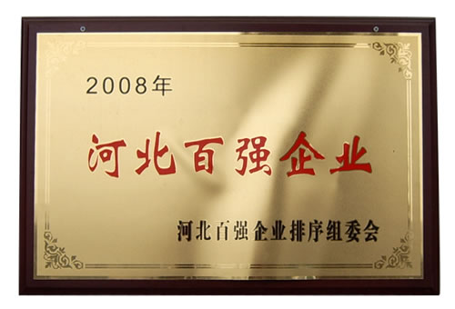 The top 100 enterprises in Hebei in 2008